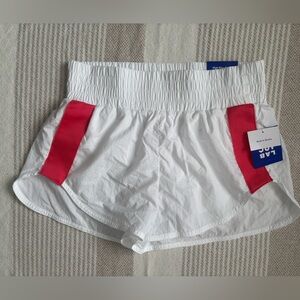 JoyLab White and Red Athletic Shorts